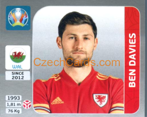 Ben Davies 2020 Panini EURO Sticker Pearl Ed. #101
