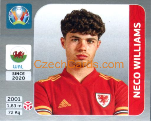 Neco Williams 2020 Panini EURO Sticker Pearl Ed. #107
