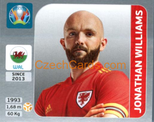 Jonathan Williams 2020 Panini EURO Sticker Pearl Ed. #114