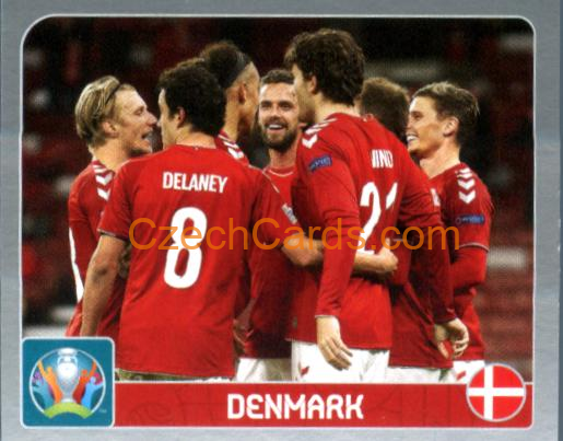 Group B. Denmark 2020 Panini EURO Sticker Pearl Ed. #120