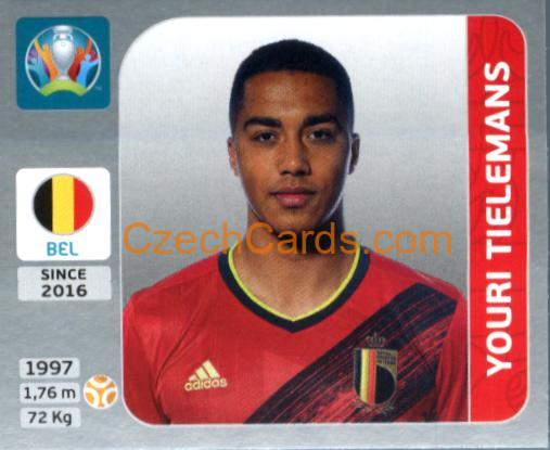 Youri Tielemans 2020 Panini EURO Sticker Pearl Ed. #134