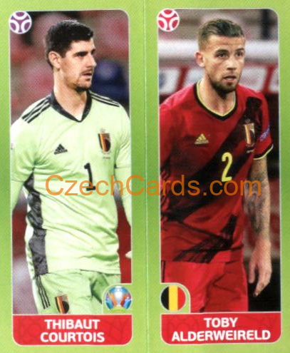 Courtois / Alderweireld 2020 Panini EURO Sticker Pearl Ed. #144