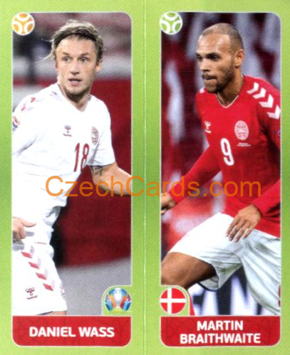 Wass / Braithwaite 2020 Panini EURO Sticker Pearl Ed. #154