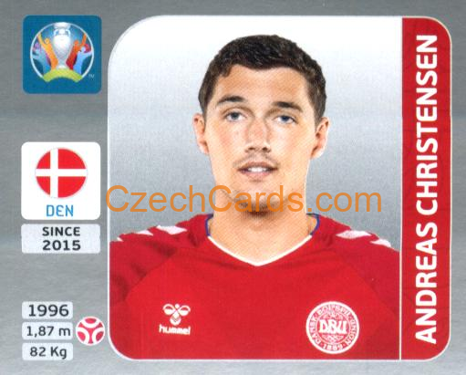 Andreas Christensen 2020 Panini EURO Sticker Pearl Ed. #159