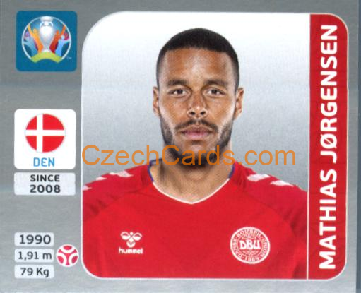 Mathias Jørgensen 2020 Panini EURO Sticker Pearl Ed. #160