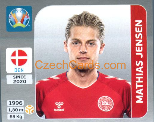Mathias Jensen 2020 Panini EURO Sticker Pearl Ed. #169