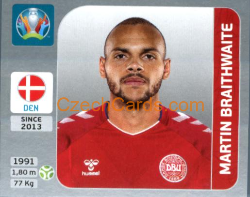 Martin Braithwaite 2020 Panini EURO Sticker Pearl Ed. #171