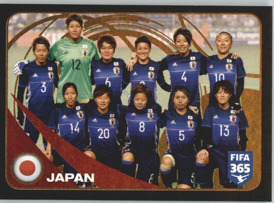 Japan Women Ranking Top 10 Panini 2017 FIFA 365 Sticker #292