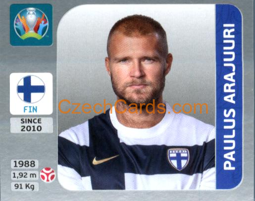 Paulus Arajuuri 2020 Panini EURO Sticker Pearl Ed. #181
