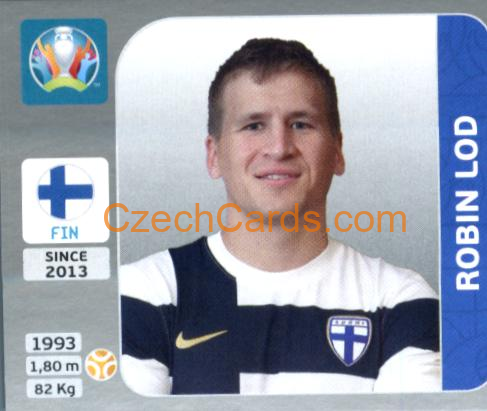 Robin Lod 2020 Panini EURO Sticker Pearl Ed. #189