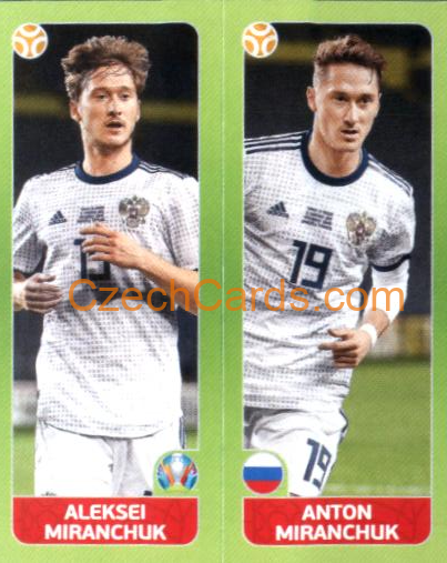 Miranchuk / Miranchuk 2020 Panini EURO Sticker Pearl Ed. #207