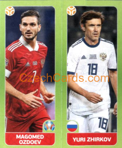 Ozdoev / Zhirkov 2020 Panini EURO Sticker Pearl Ed. #208