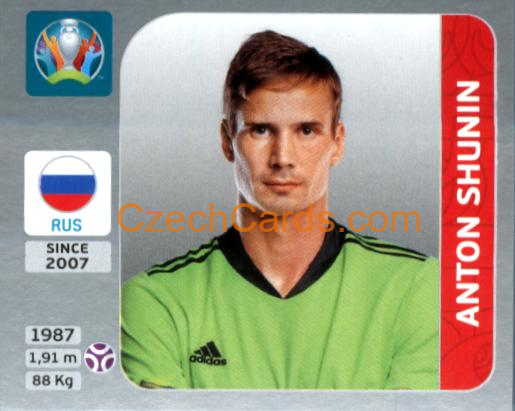 Anton Shunin 2020 Panini EURO Sticker Pearl Ed. #211