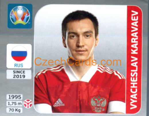 Vyacheslav Karavaev 2020 Panini EURO Sticker Pearl Ed. #214