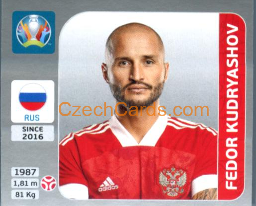 Fedor Kudryashov 2020 Panini EURO Sticker Pearl Ed. #215