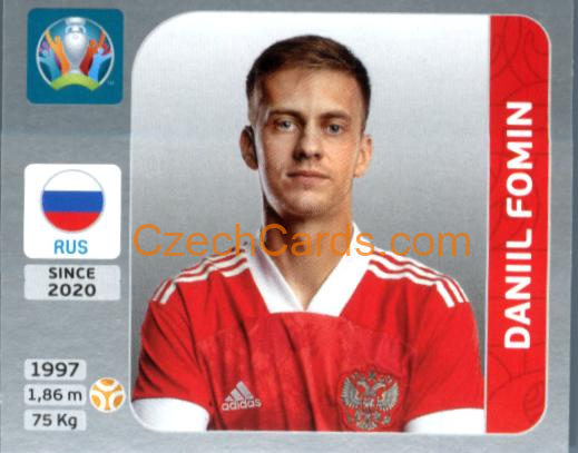 Daniil Fomin 2020 Panini EURO Sticker Pearl Ed. #220