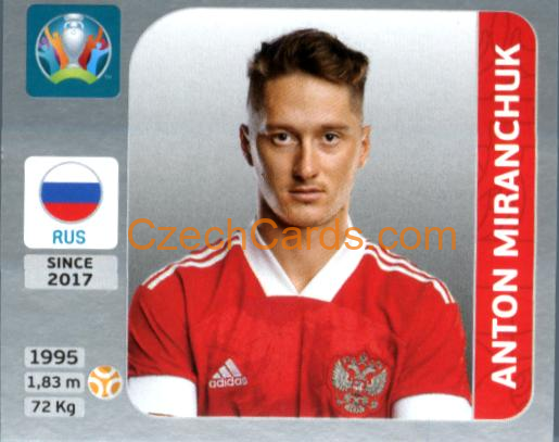 Anton Miranchuk 2020 Panini EURO Sticker Pearl Ed. #225