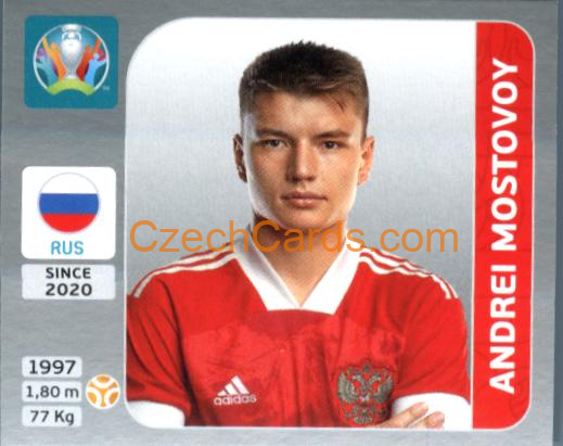 Andrei Mostovoy 2020 Panini EURO Sticker Pearl Ed. #226