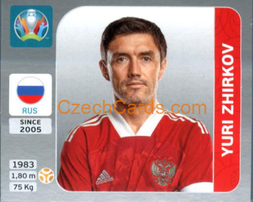 Yuri Zhirkov 2020 Panini EURO Sticker Pearl Ed. #228