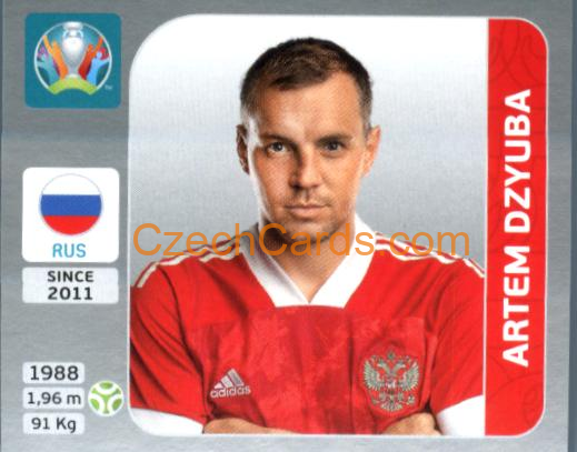 Artem Dzyuba 2020 Panini EURO Sticker Pearl Ed. #230
