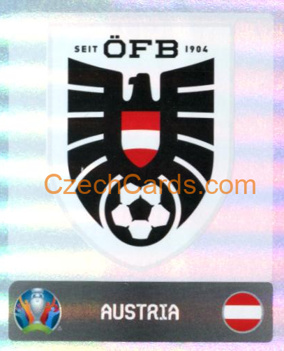 Logo Austria 2020 Panini EURO Sticker Pearl Ed. #235 foil