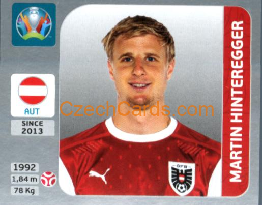 Martin Hinteregger 2020 Panini EURO Sticker Pearl Ed. #240
