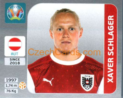 Xaver Schlager 2020 Panini EURO Sticker Pearl Ed. #251