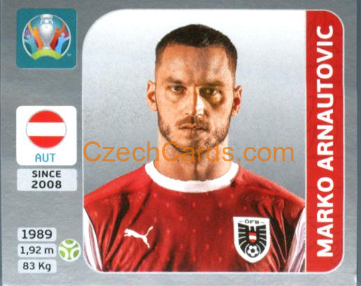 Marko Arnautović 2020 Panini EURO Sticker Pearl Ed. #252