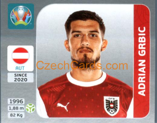 Adrian Grbic 2020 Panini EURO Sticker Pearl Ed. #253