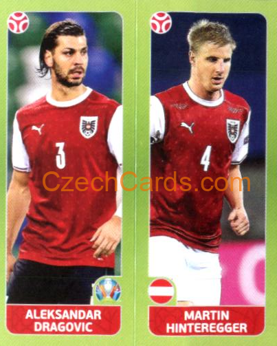 Dragovic / Hinteregger 2020 Panini EURO Sticker Pearl Ed. #257
