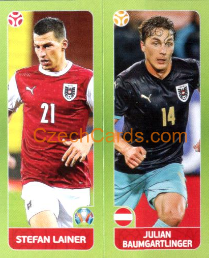 Lainer / Baumgartlinger 2020 Panini EURO Sticker Pearl Ed. #258