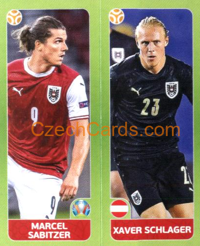 Sabitzer / Schlager 2020 Panini EURO Sticker Pearl Ed. #260