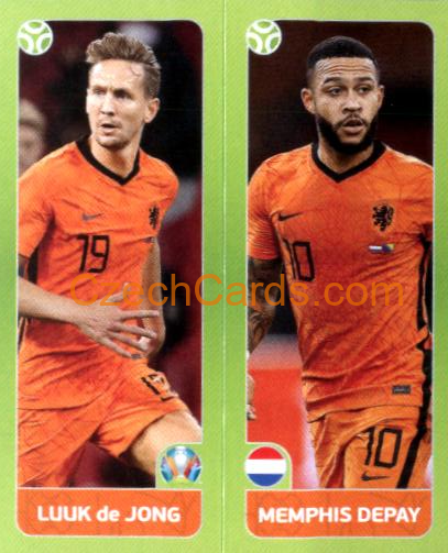 Luuk de Jong / Depay 2020 Panini EURO Sticker Pearl Ed. #267