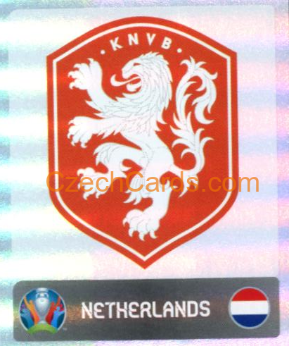Logo Netherlands 2020 Panini EURO Sticker Pearl Ed. #268 foil