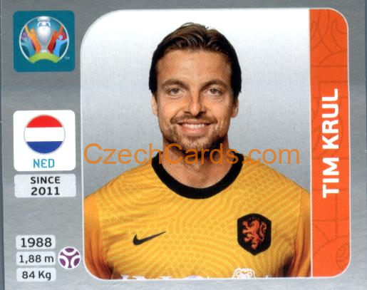 Tim Krul 2020 Panini EURO Sticker Pearl Ed. #270
