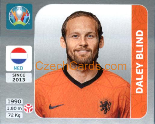 Daley Blind 2020 Panini EURO Sticker Pearl Ed. #272