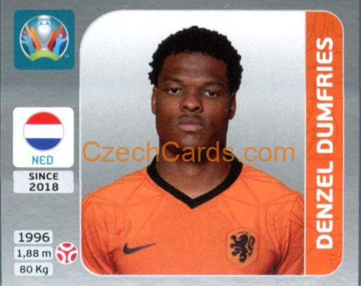 Denzel Dumfries 2020 Panini EURO Sticker Pearl Ed. #275