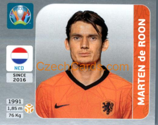 Marten de Roon 2020 Panini EURO Sticker Pearl Ed. #281