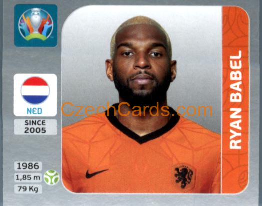 Ryan Babel 2020 Panini EURO Sticker Pearl Ed. #285