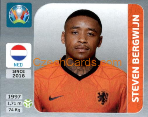 Steven Bergwijn 2020 Panini EURO Sticker Pearl Ed. #286