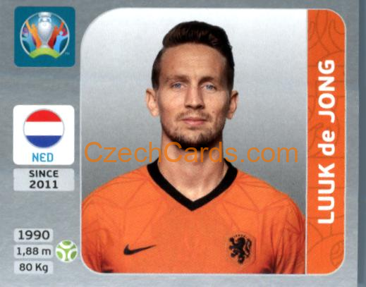 Luuk de Jong 2020 Panini EURO Sticker Pearl Ed. #287