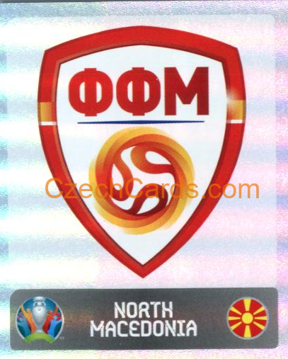 Logo North Macedonia 2020 Panini EURO Sticker Pearl Ed. #289 foil