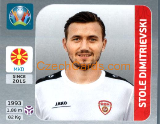 Stole Dimitrievski 2020 Panini EURO Sticker Pearl Ed. #290