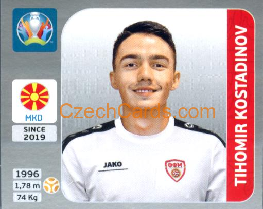 Tihomir Kostadinov 2020 Panini EURO Sticker Pearl Ed. #302