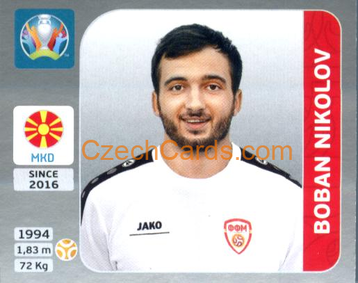 Boban Nikolov 2020 Panini EURO Sticker Pearl Ed. #303