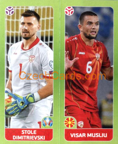 Dimitrievski / Musliu 2020 Panini EURO Sticker Pearl Ed. #310