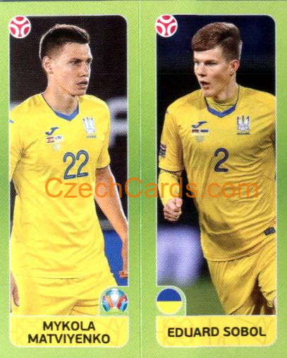 Matviyenko / Sobol 2020 Panini EURO Sticker Pearl Ed. #317