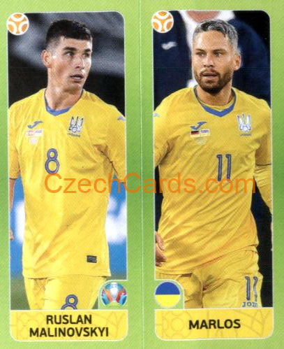 Malinovskyi / Marlos 2020 Panini EURO Sticker Pearl Ed. #319
