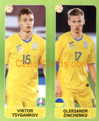 Tsygankov / Zinchenko 2020 Panini EURO Sticker Pearl Ed. #320