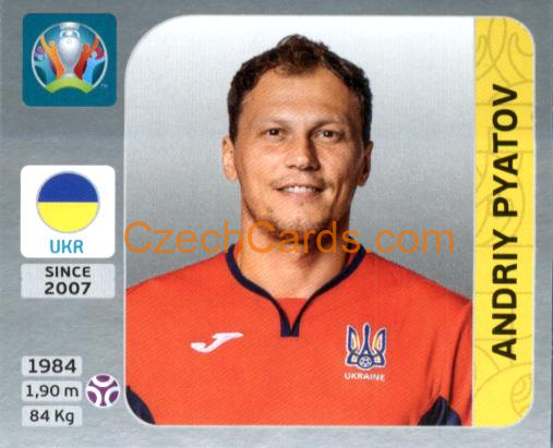 Andriy Pyatov 2020 Panini EURO Sticker Pearl Ed. #323
